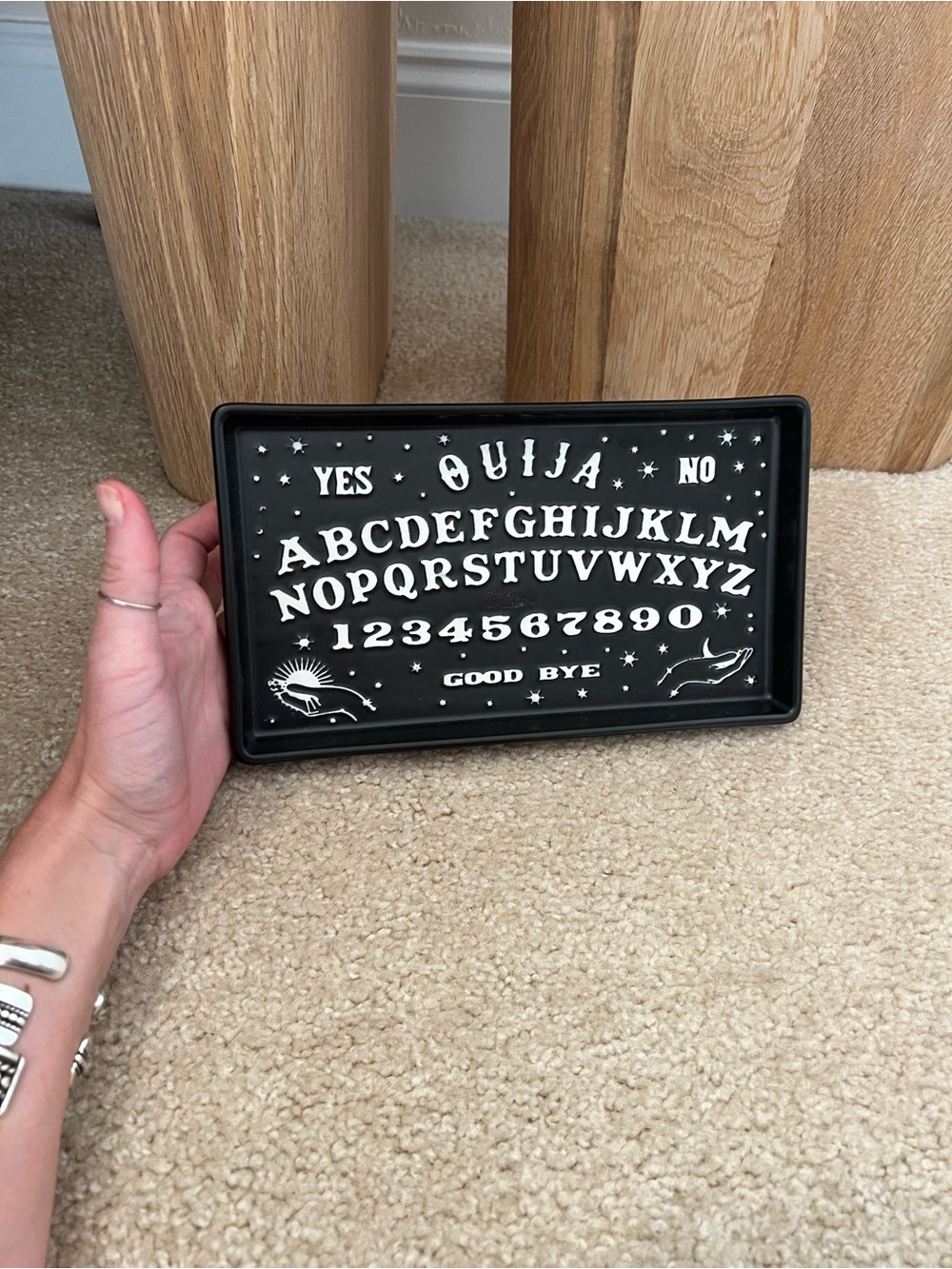 Ouija Board Decorative Porcelain Tray - Black / Perfect for Halloween! ✨